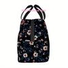 1pc, Floral Pattern on Dark Background, Printed Thermal Bag, Insulated Bag, No Food Contact, Suitable for Home, Restaurant, Offi