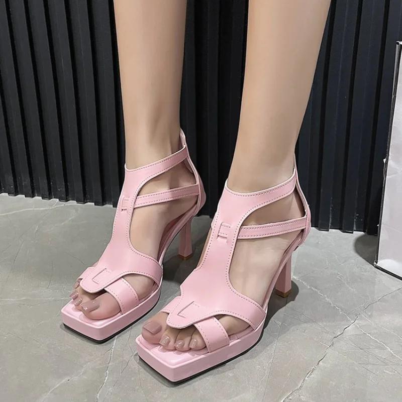 Fashion Women Sexy High Heels Sandals Female Platform Dress Party Shoes Summer Slippers  Fashion New Pumps Mujer Zapatillas Slides