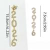 Rhinestone Happy New Year Earrings Jewelry Crystal Party Earrings Pendant 2026 Stud Earrings  Girls