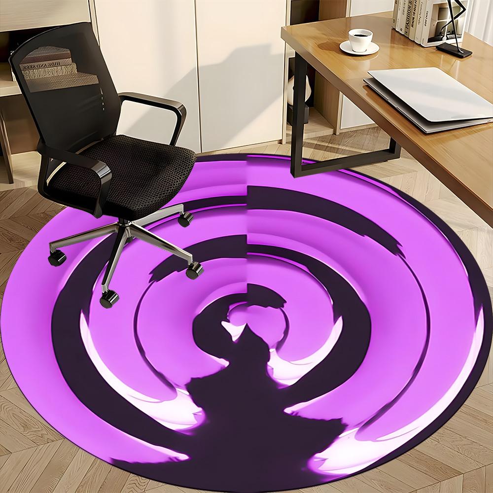 1pc Spiral Art Chair Carpet for Office - Durable, Ideal for Chair Mats, Stylish & Functional Decorative Rug yy260130045