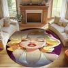Marilyn Monroe Print Rond Tapijt, Wasbaar Vloerkleed, Voor Entree Slaapzaal Wasruimte Kantoor Studeerkamer, Woondecoratie Verjaardag Kerstcadeau