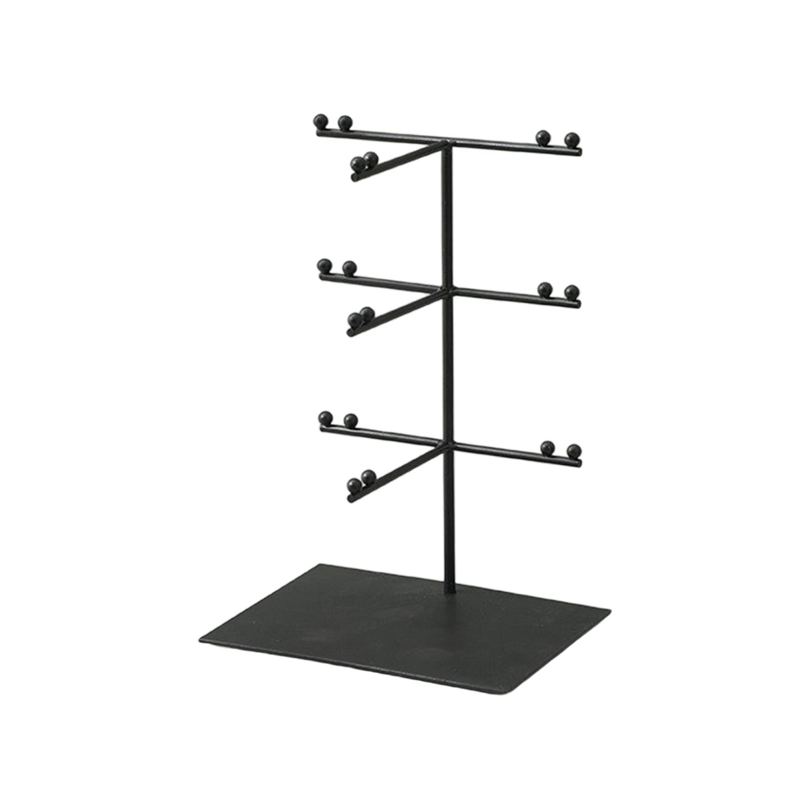 

Держатель для очков с металлической рамкой Стильный настольный органайзер-подставка для солнцезащитных очков Стойка для хранения и демонстрации очков чёрный