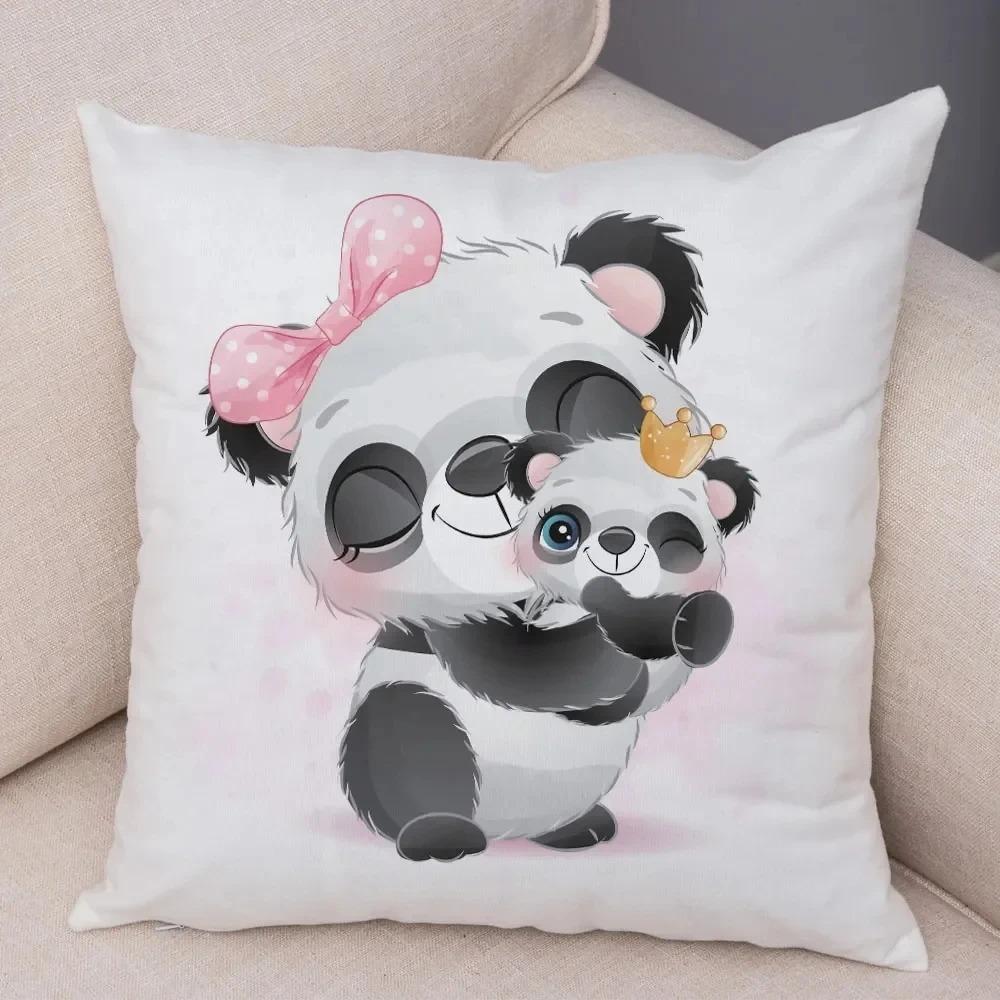 Kreslený Čínský Panda Dekorativní Povlak na Polštář Ozdoby do Auta Kancelář Obývací Pokoj Pohovka Domácí Povlak na Polštář