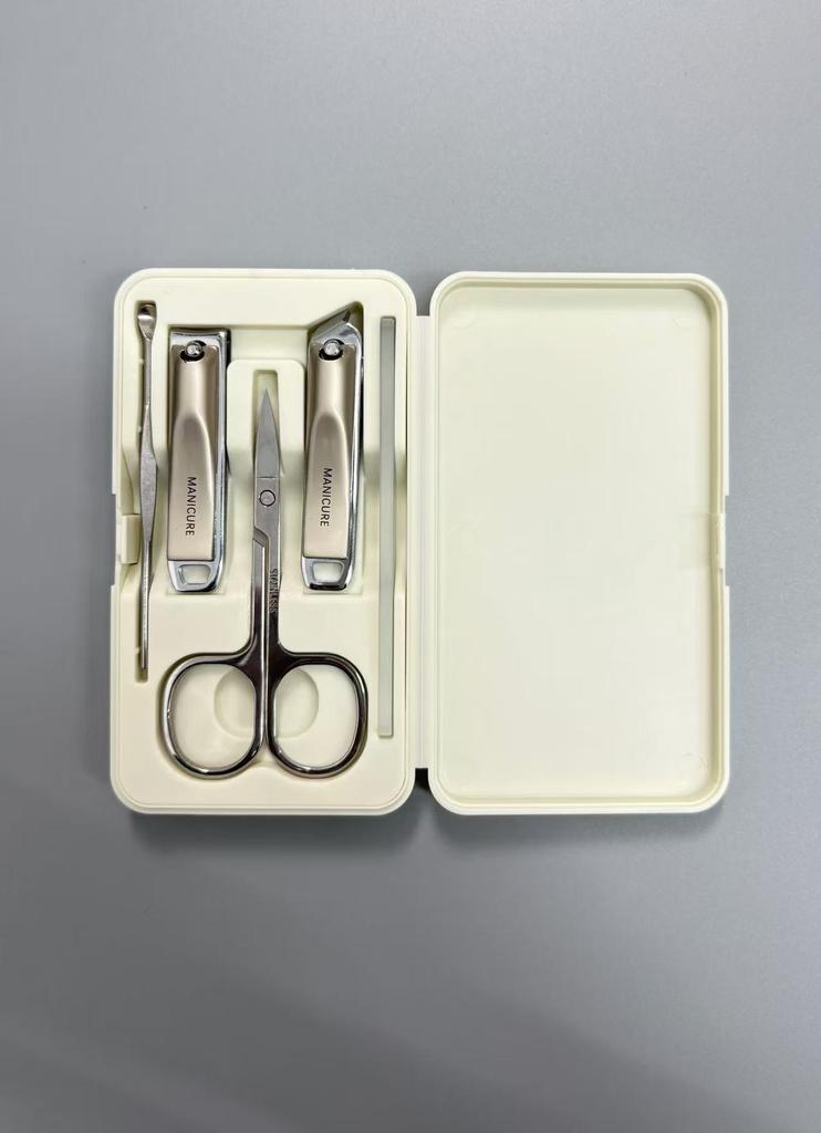 Anti-Splash Nail Clipper 6-Piece Set with Cover for Manicure & Pedicure