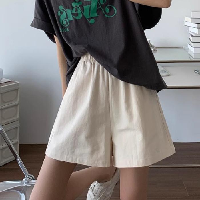 summer Women's pure cotton comfortable loose wide-legged Cargo pants elasticity Waist casual thin sweat pants homewear plus size 3XL 4XL sports shorts