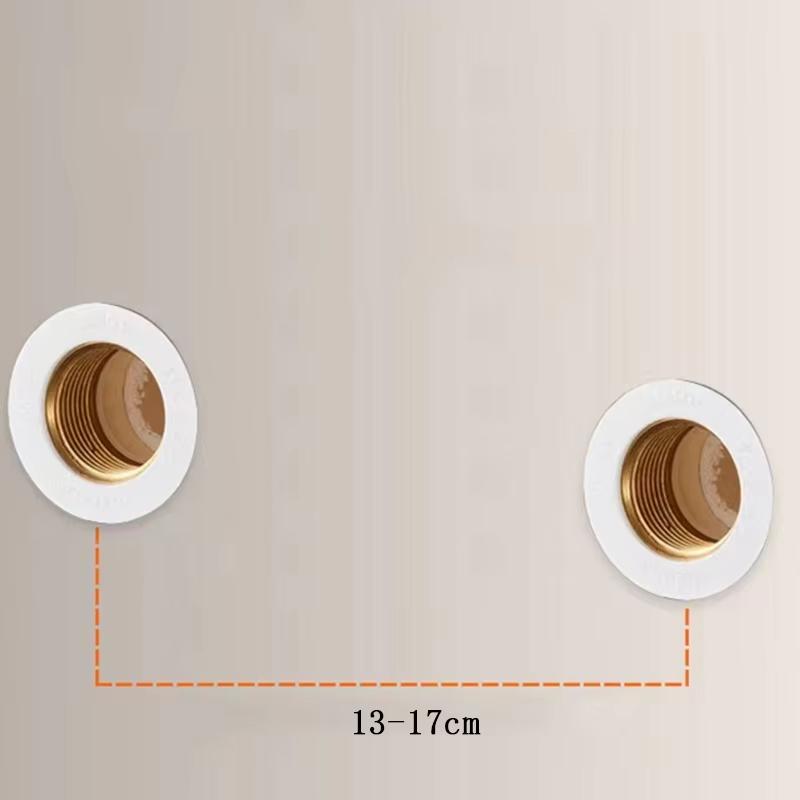 Copper mixed water bathtub faucet, waterfall, small body, wall-mounted installation, hot and cold faucet