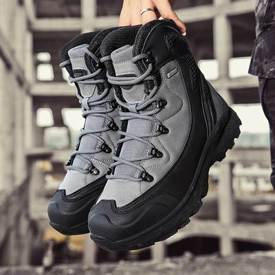 Fashion Men's Waterproof Leather Desert Tactical Boots Non-Slip Work Safty Shoes Breathable Non-Slip Hunting Hiking Work Boots