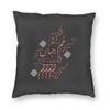Faiz Urdu Poetry Gham Pillowcase Polyester Linen Velvet Pattern Zip Decor Room Cushion Cover