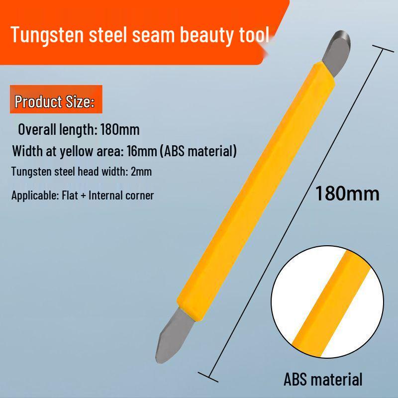 Tungsten Steel Seam Pressing Tool: Yin Yang Corner Construction Glue Scraper, Tile Plastic Seam Piece, Multifunctional Beauty Seam Blade.