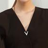 Spilla a forma di V con diamanti completi Moda coreana Spilla semplice da colletto Spilla per cardigan Accessori anti-luce