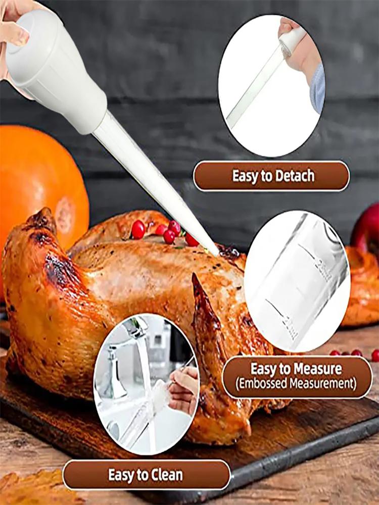 Pipette à jus Chef Cuisine Sauce Gravy Saveur BBQ Aliment Tube Transparent Seringue Pompe Tuyau Barbecue tuyau d'aspiration d'huile tuyau goutte à goutte