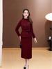 Elegant Spring 2026 Slim-Fit Lace-Up Three-Piece Dress for Women - Perfect for Mother's Day
