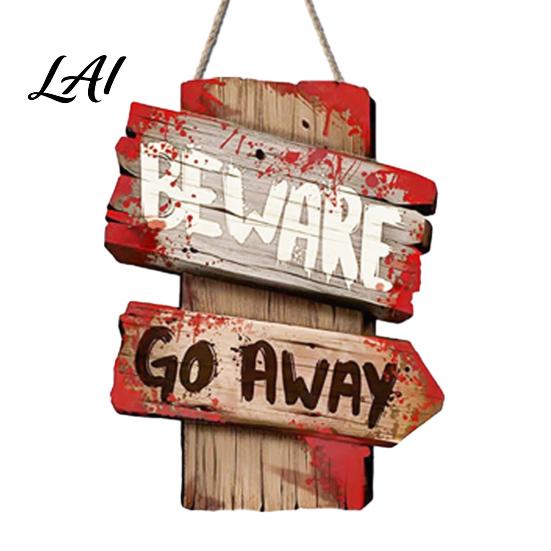Living Room Halloween Decorations Decoration Hanging Sign Festive Party Wooden Decorative Plaque Easy Atmosphere Decor Hang for Indoor Outdoor Home