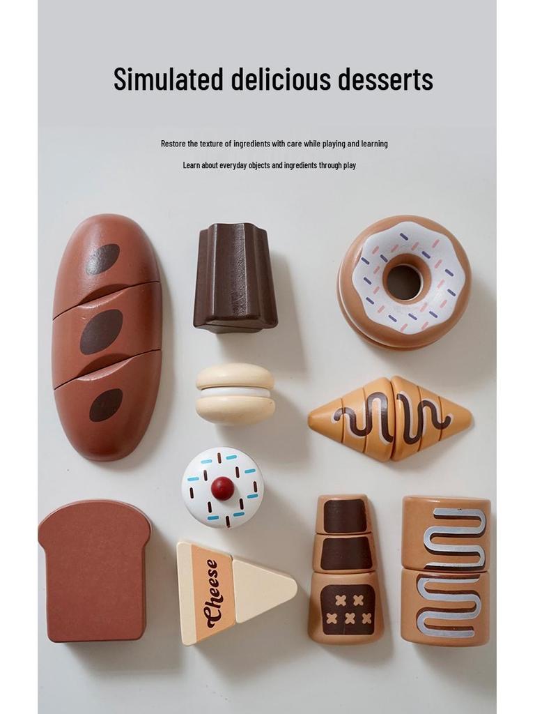 2024 Wooden Fruit & Veggie Cut-Cut Playset - Mini Kitchen Role-Playing Toy