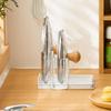 Iron Pot Lid Storage Rack Rustproof Cutting Board Stand Utensil Storage Rack  Countertop