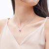 Korean Style Pink Morganite and Tourmaline Pendant Necklace