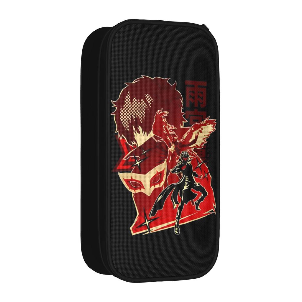 The Phantom Thieves of Hearts Leader Pencil Cases Lovely P-Personas Pen Holder Bags Student Large Storage Supplies Pencil Pouch