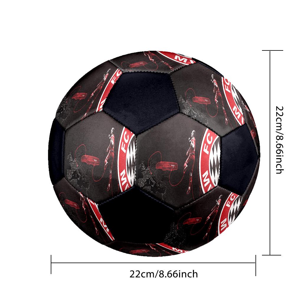 1pc Bayern Munich Crest Standard Size 5 Soccer Ball, Durable Game Soccer Ball for School Park Training & Daily Entertainment Zq7141