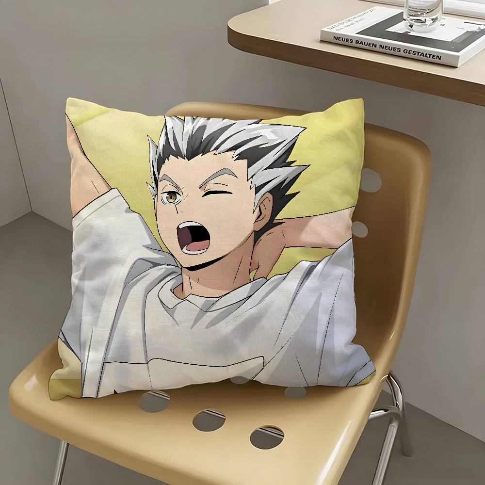 1pc Koutarou Bokuto Haikyu!! Pillow Case Fashion Square Pillowcase Bedroom Sofa Room Ins Decoration Leisure