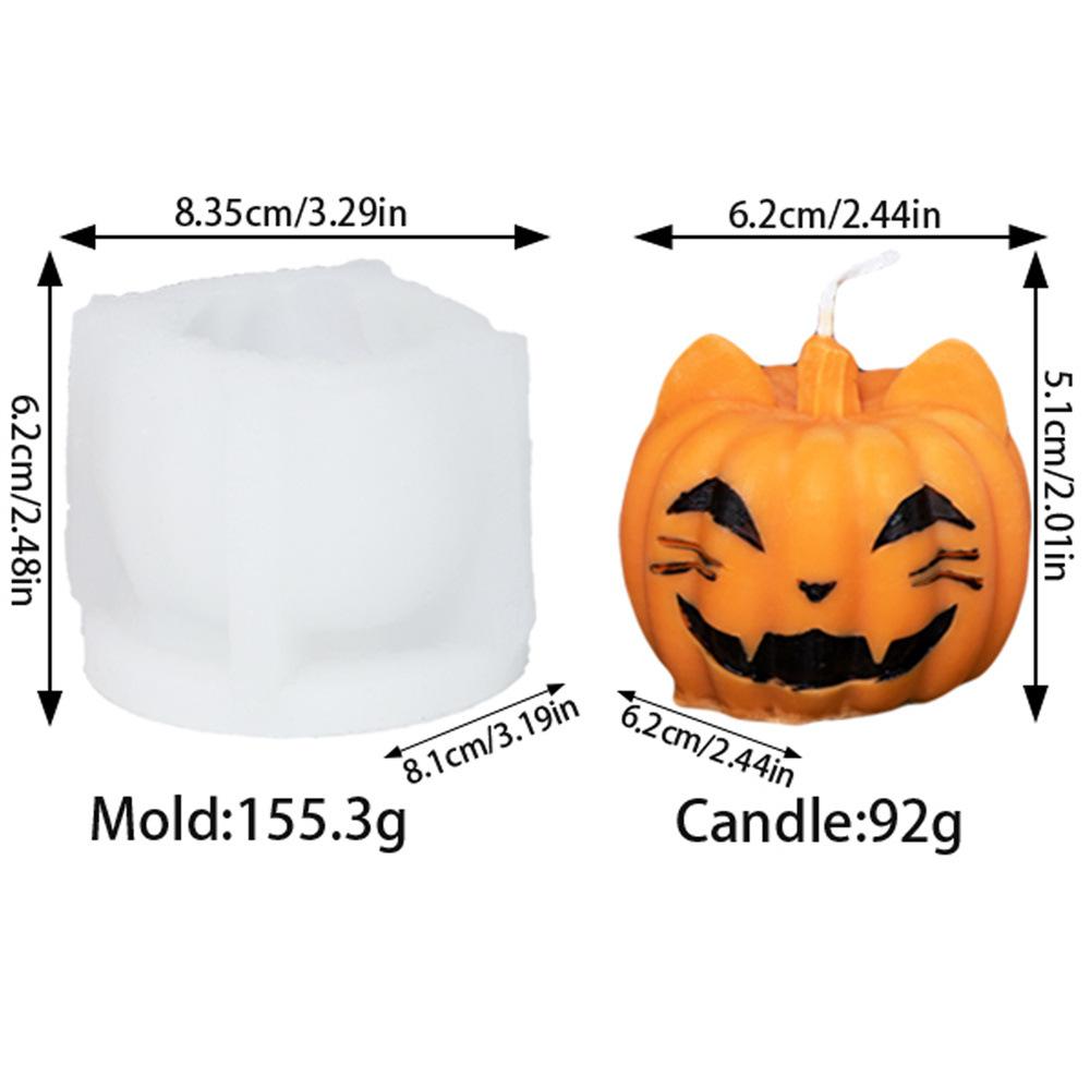 Halloween Gestapelte Kürbis Kerzenform DIY Handgemacht Böser Kürbis Totenkopf Pflanze Harz Gipsform Handwerk Party Dekoration