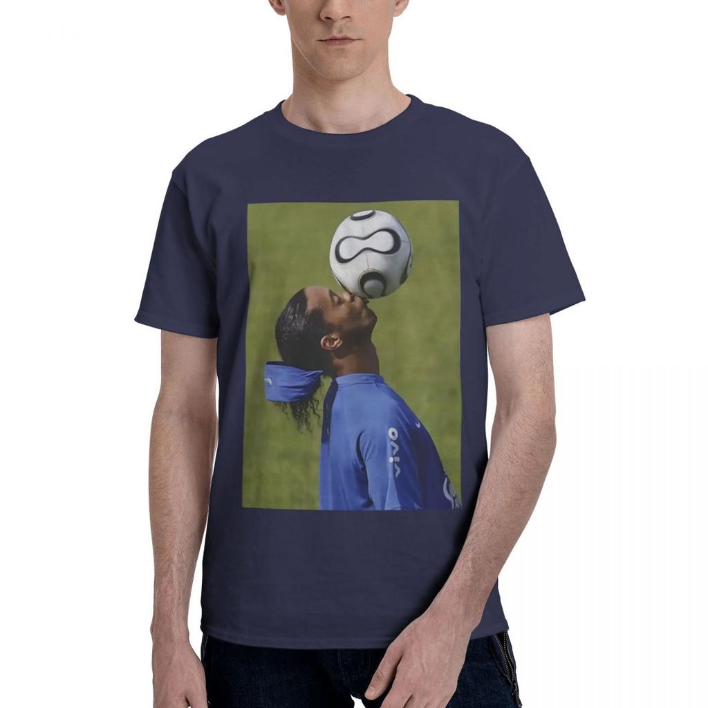 Ronaldinho 100 Cotton Casual Breathable Confortable Top Short Sleeve TShirt Tshirts Men