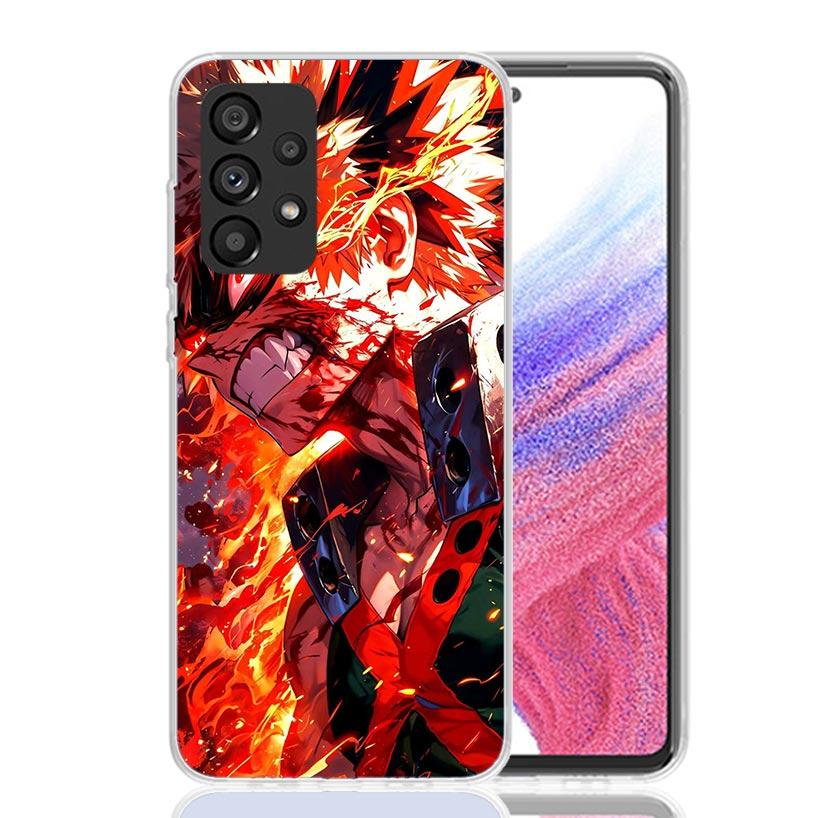 Bakugou Katsuki MHA My Hero Phone Case For Samsung Galaxy A52 A42 A32 A22 A12 A02S A72 A51 A41 A31 A21S A50S A71 A40 A30S A10S A