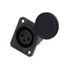 XLR 3-pin Female Socket 1pc Auto Replacement Parts Auto Replacement Parts Black