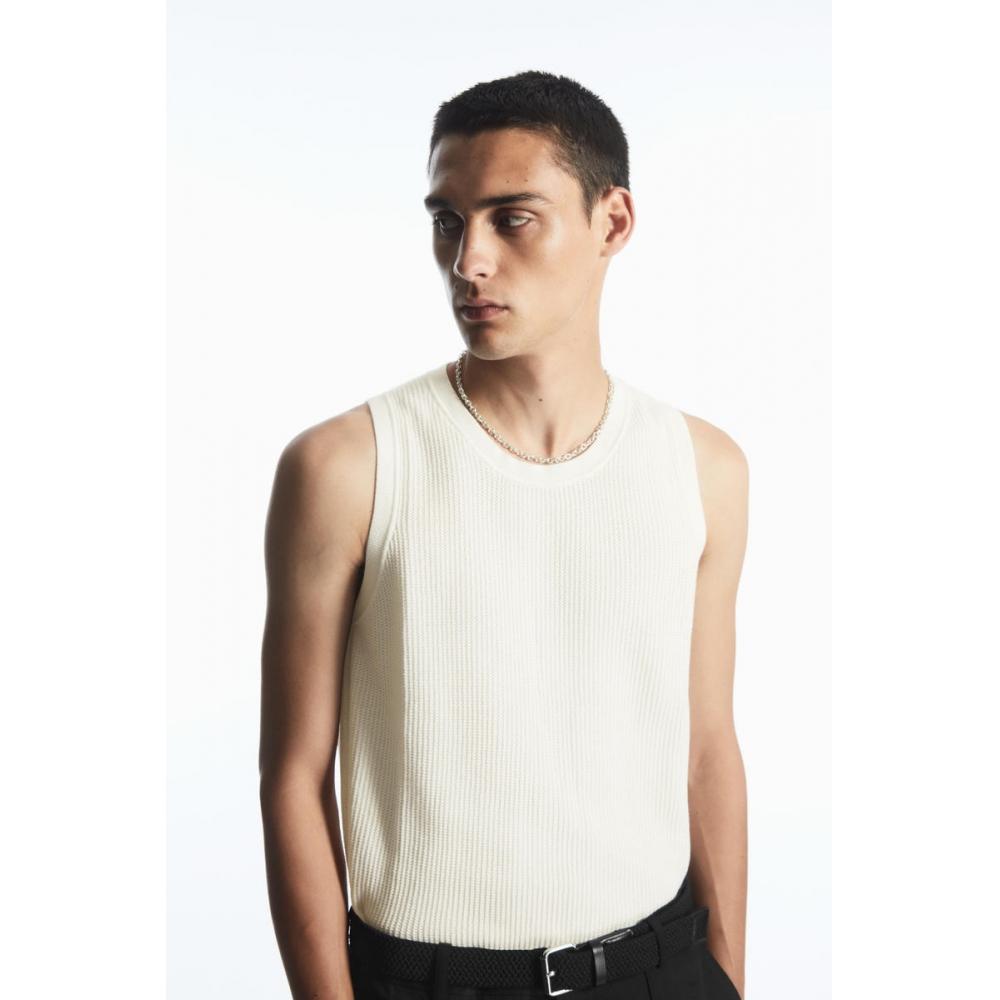 

COS Japan фактурный вязаный жилет offwhite/S