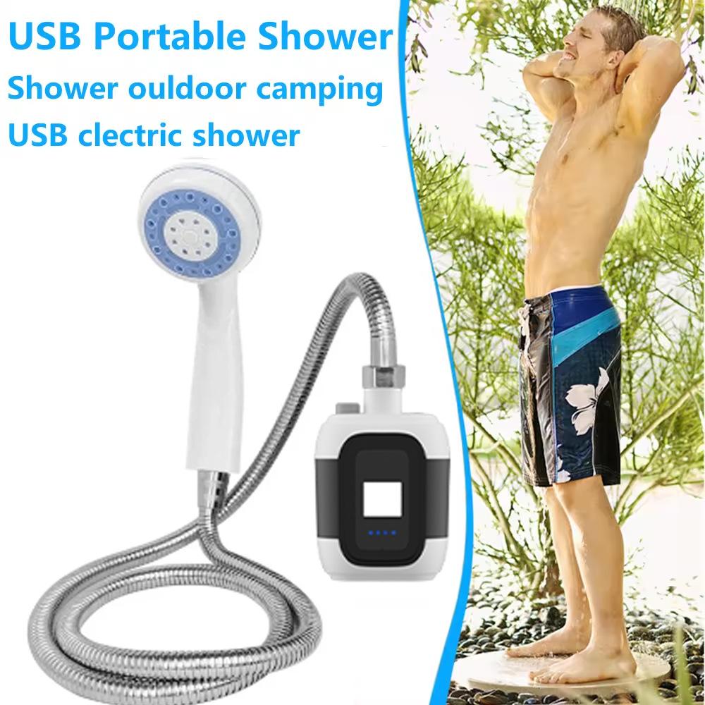 USB Charging Shower Head Outdoor Bathing Artifact Household Electric Shower