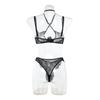 Sexy Underwire Lace Trim Mesh Lingerie Set