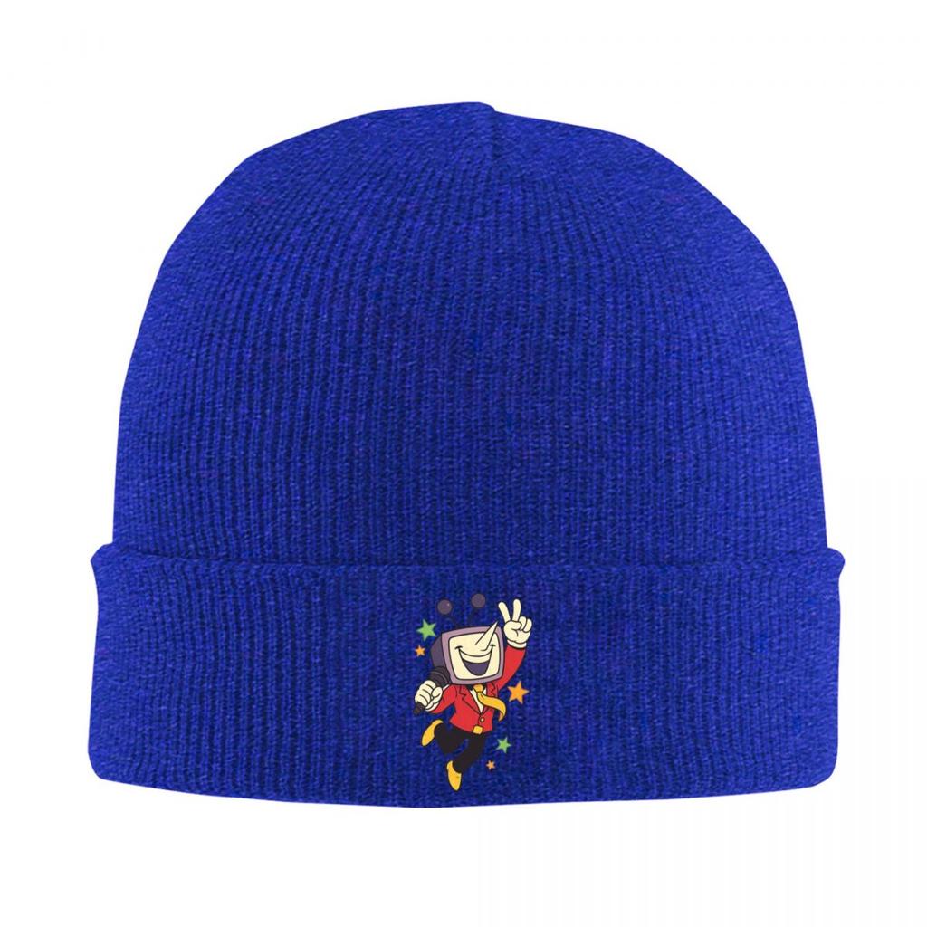 Deltarune Tenna TV Time Warm Knitted Cap Fashion Bonnet Hat Autumn Winter Outdoor Beanies Hats for Unisex Adult