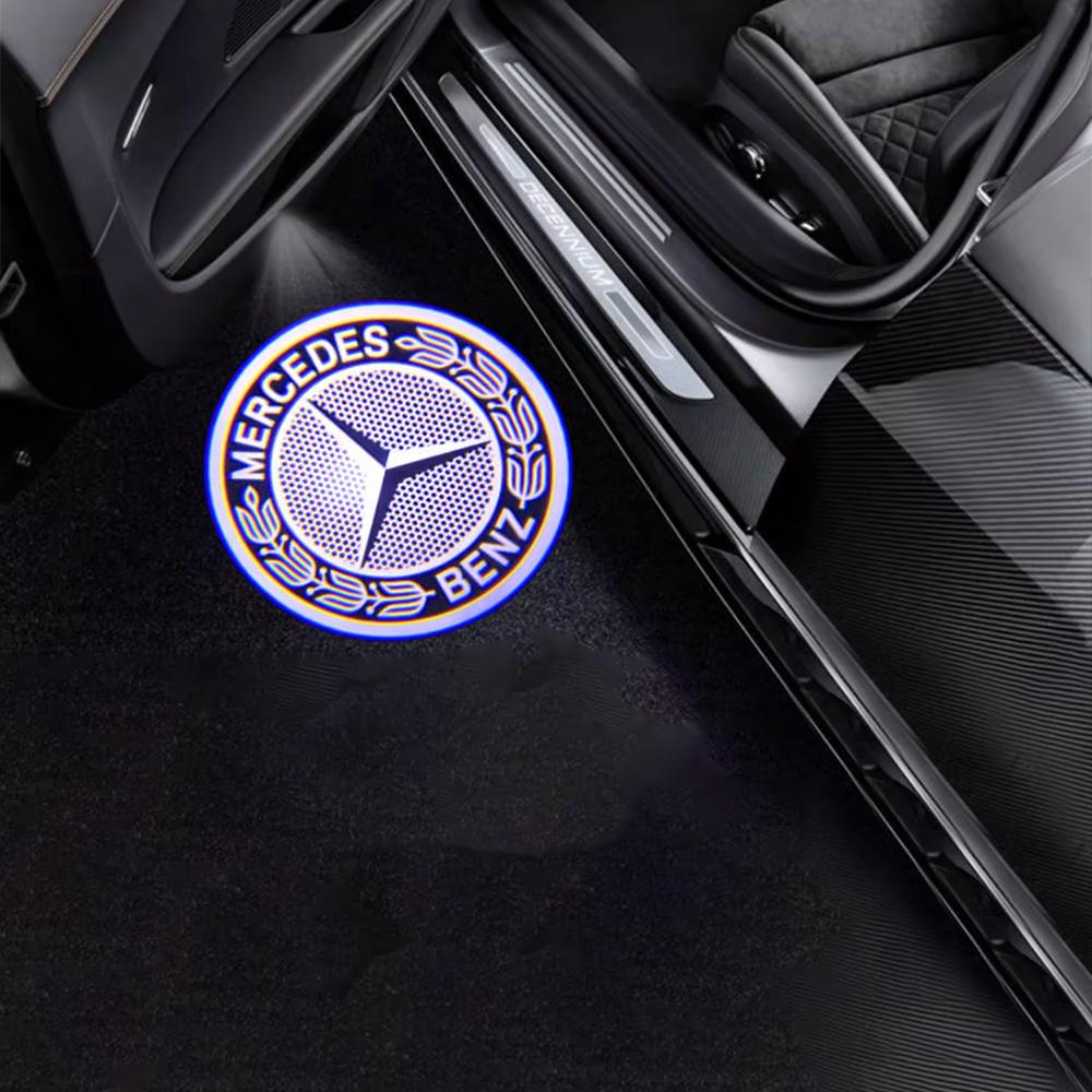 2PCS For Mercedes Benz C Class W204 C200 C260 C230 C280 C300 LED Car Door Projector Welcome Ghost Shadow Light Bulbs Accessories