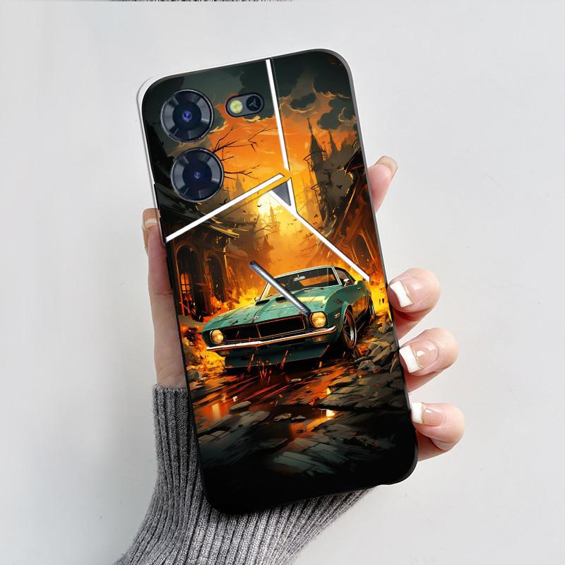 For Tecno Pova 5 Pro Case Cover Shockproof Black Wukong Phone Cases For Tecno Pova 5 Silicone Back Cover Pova5 Pro Bumper Fundas