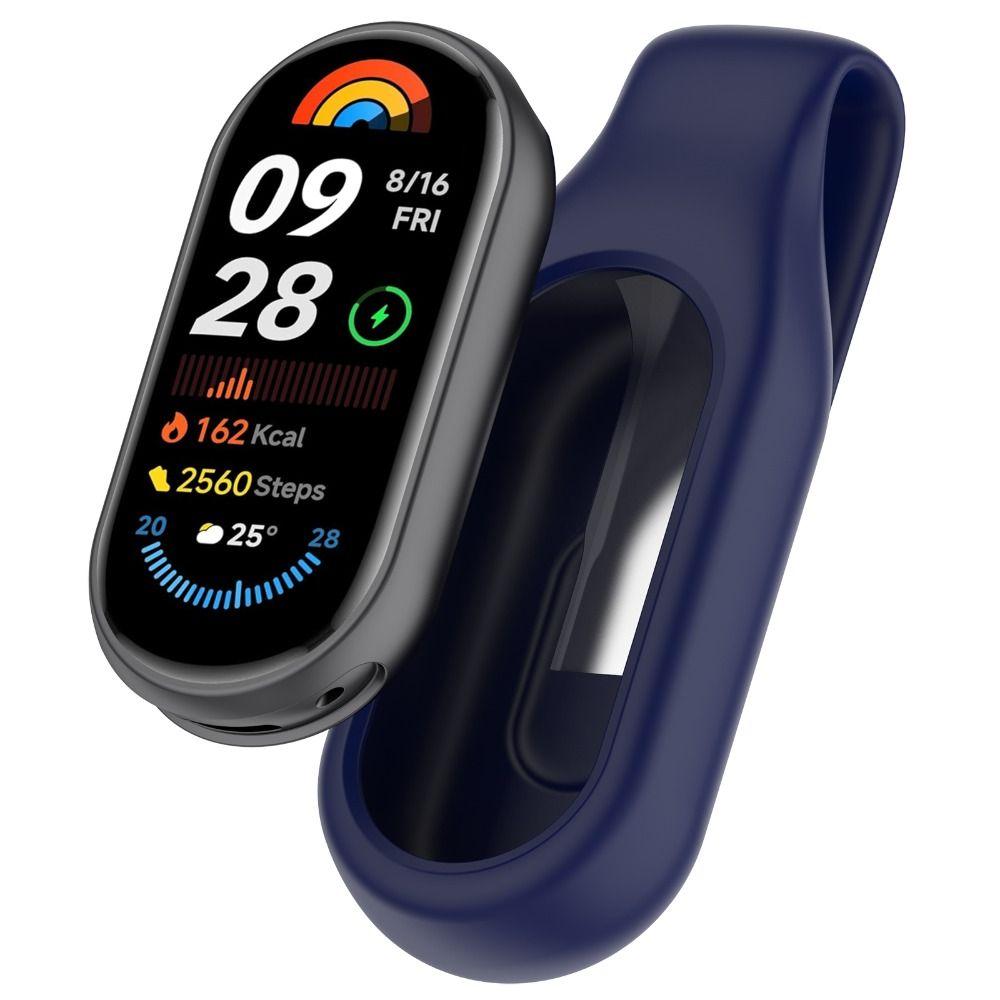 Stahlklammer Silikonhülle Ersatz Kratzfest Uhr Clip Schutz Anti-Verlust Schutzhülle für Xiaomi Band 10 9 8