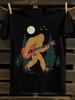 Sasquatch Guitar T-Shirt Mens Tshirt Womens Tshirts with Letters Print Short Sleeves T-Shirt Casual Street Tee Shirt Top