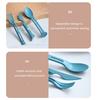 3-In-1 Portable Cutlery Set with Fork Spoon Cutter Food Grade Reusable Outdoor Camping Picnic Hiking Travel Nesting Flatware Utensils Kit