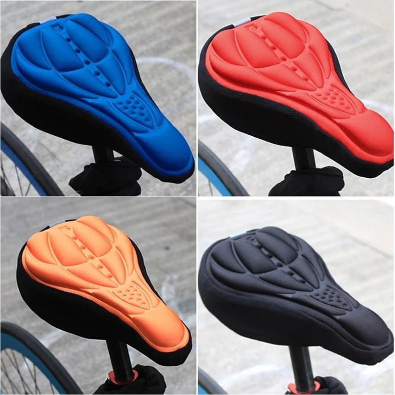Bike Cycling Saddle Thickened Extra Comfort Bicycle Seat Silicone 3D Gel Pad Bicycle Cushion Cover Mountain Bike Seat