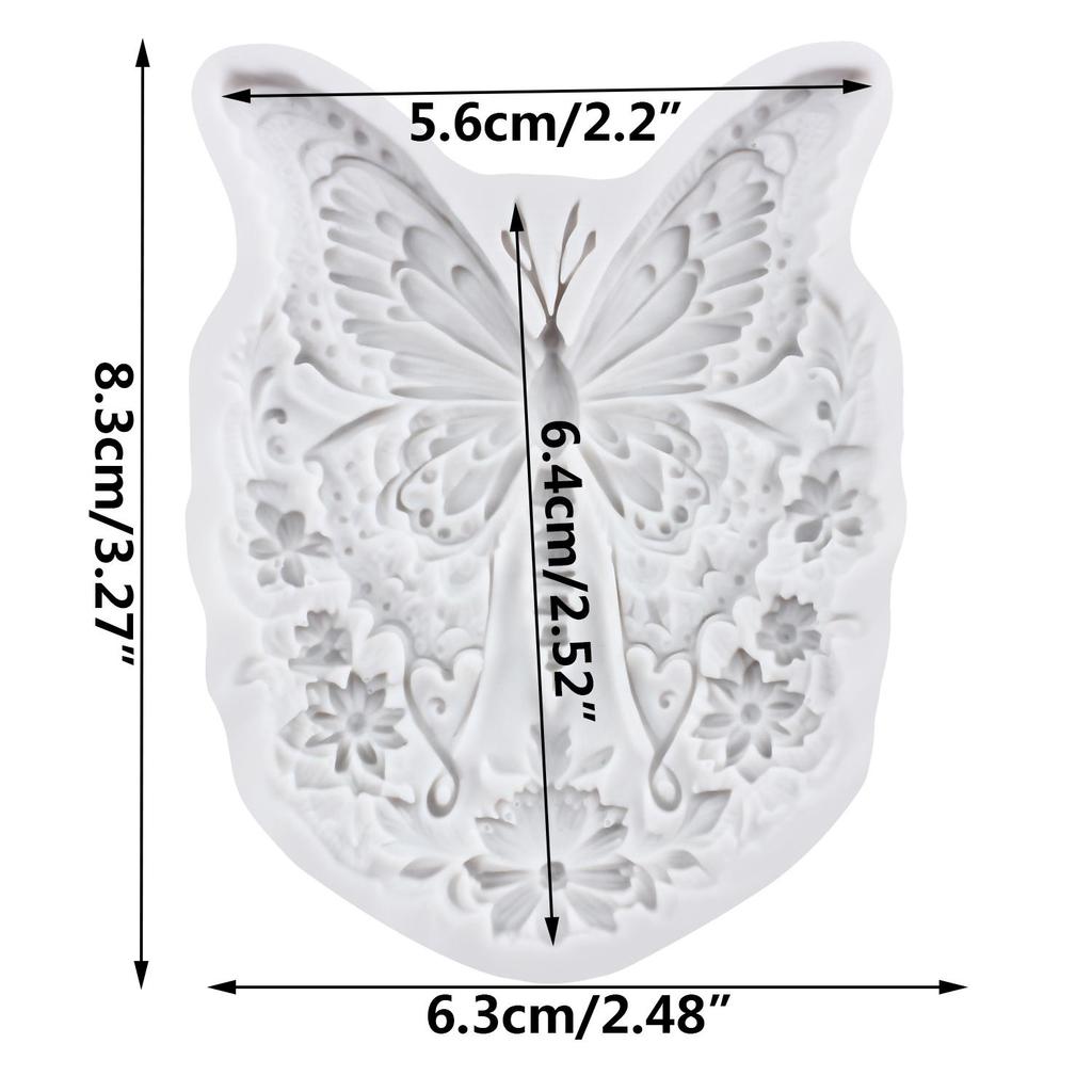 Butterfly Silicone Molds Butterfly Flower Fondant Mold Cake Decorating Tools Cupcake Topper Chocolate Candy Craft Gum Paste Polymer Clay