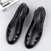 Fashion Breathable Loafers Men Shoes Soft Genuine Leather Luxury Sandals Man Business Flats Shoes For Men  Moccasins Male