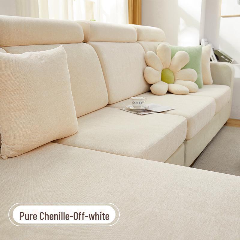 Chenilowy antypoślizgowy pokrowiec na sofę na każdą porę roku z ochroną przed zarysowaniami