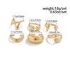Fashion 6Pcs/Set Smooth Metal Opened Rings for Women Punk Personality Irregular Gold Silver Color Finger Rings Female Jewelry
