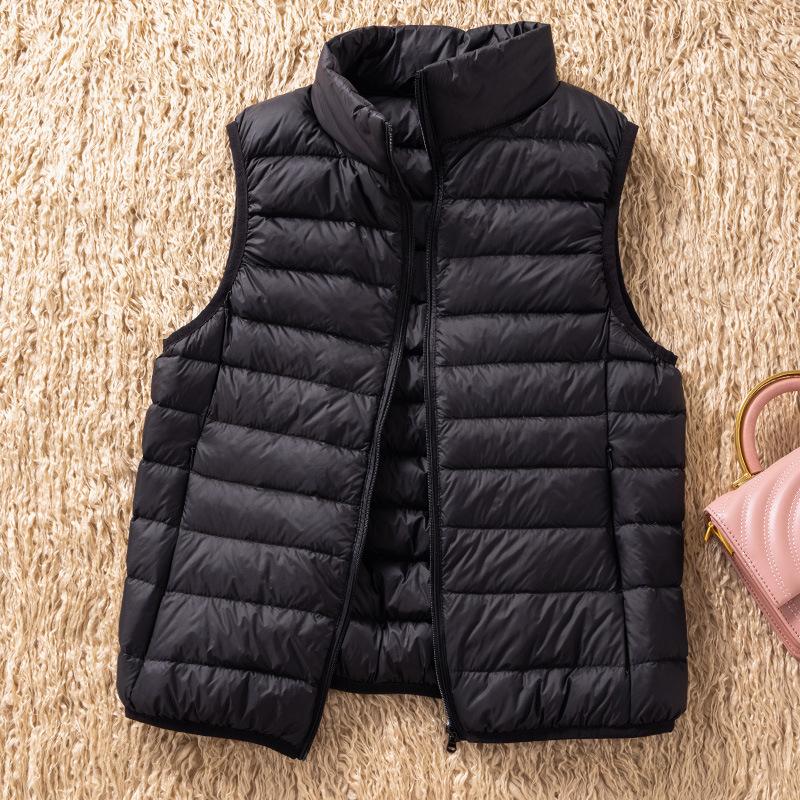 White Duck Down Women Sleeveless Jackets Arrivals Female Ultra Lightweight Packable Vest Women Coats