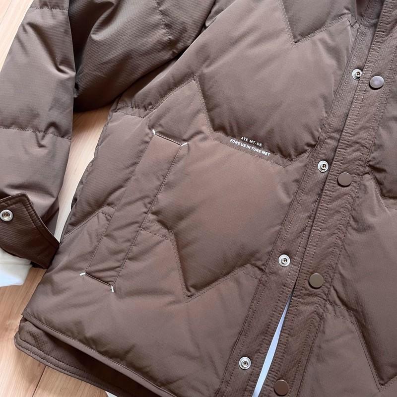 Mens Down Jacket Collared Loose Fit Warm Thick Casual Winter Coat Youth