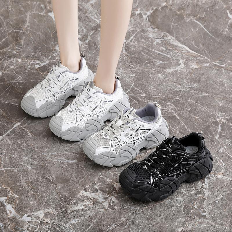 Yang Mi Has the Same Platform Dad Shoes for Women's 2025 Autumn New 34-size Versatile Mesh Casual Running Sports Shoes