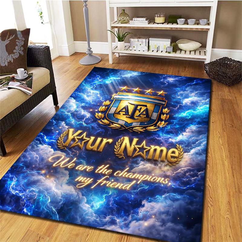 Argentina Champions Custom Name Carpet Rug For Living Room Bedroom Home Sofa Decoration Kids Play Nonslip Floor Mat
