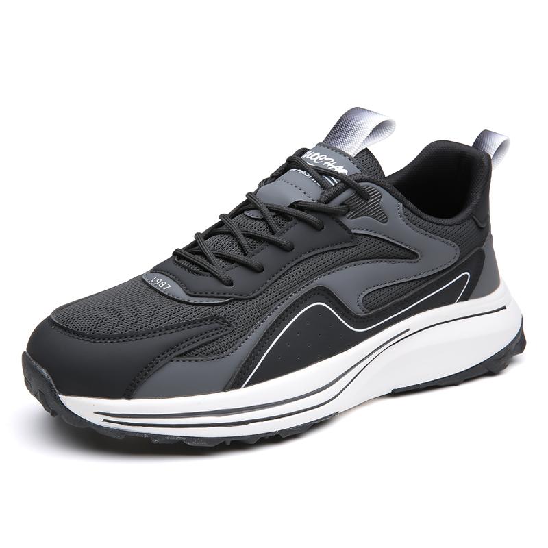 

Новые дышащие повседневные кроссовки - Противоскользящие и износостойкие Тонкая подошва Мужские простые удобные кроссовки для ежедневного использования 44 чёрный