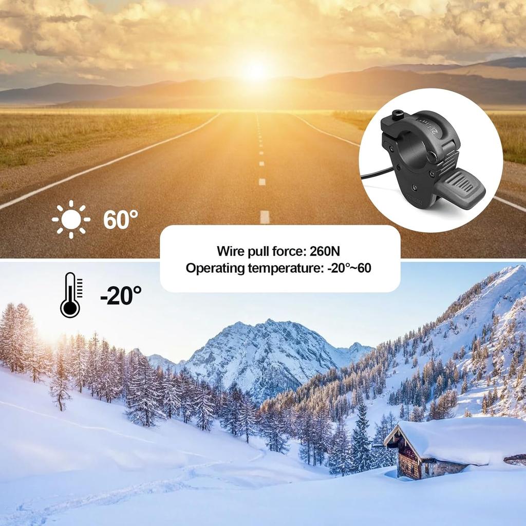 Electric Throttle 300X Thumb Throttle For 7/8Inch 22Mm Left And Right Handlebars 12V 24V 36V 48V 60V 72V Electric E-Bikes (SM Plug)