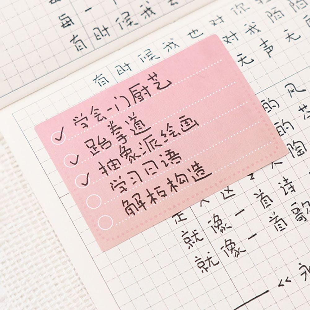 256Pcs/Set Full Adhesive Sticky Note Pull-out Design Labels Stickers School/Office