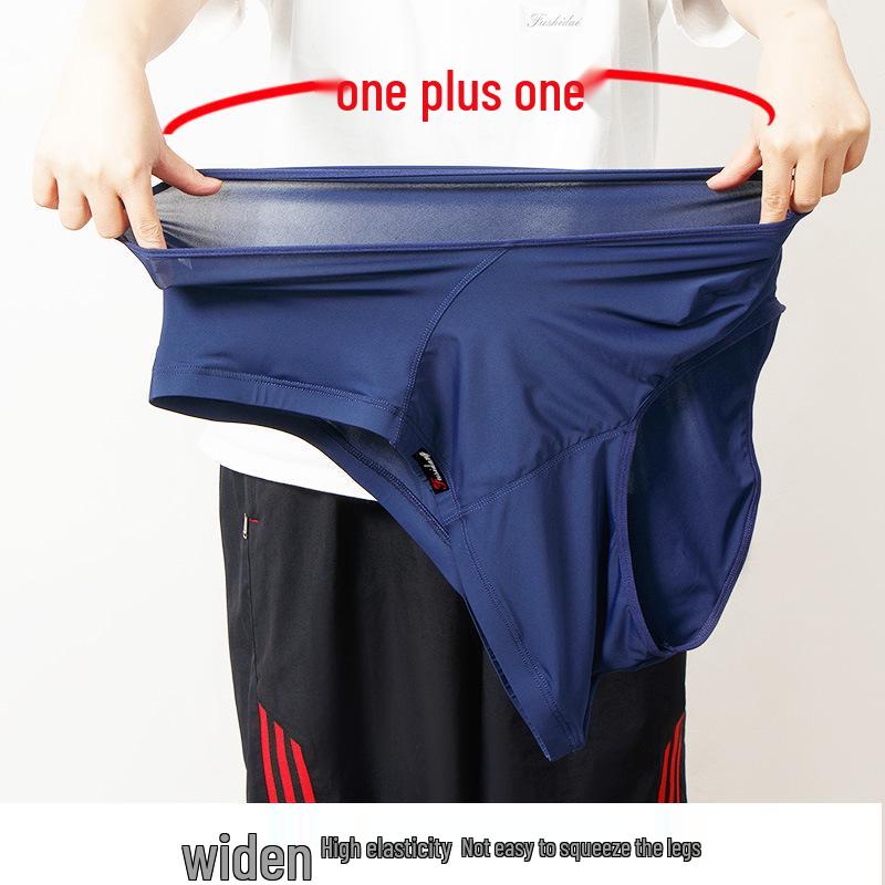 Ice Silk Plus Size Men's Quick-Dry Breathable Summer Briefs