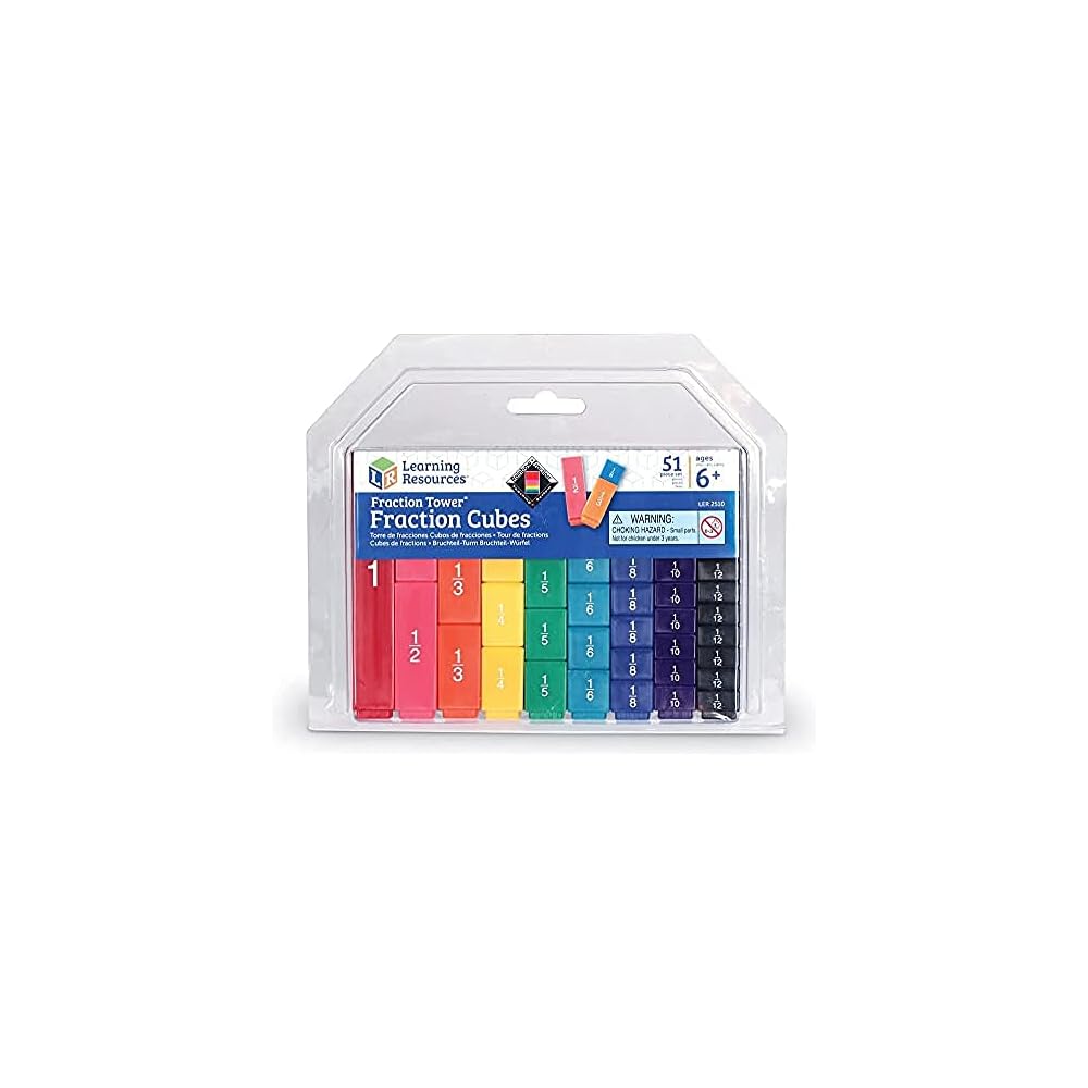 Learning Resources Tower Cube Fraction Math Educational Toy LER2510
